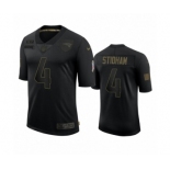 New England Patriots #4 Jarrett Stidham Black 2020 Salute To Service Limited Jersey