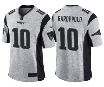 Nike New England Patriots #10 Jimmy Garoppolo 2016 Gridiron Gray II Men's NFL Limited Jersey