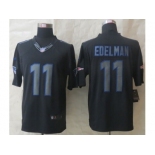 Nike New England Patriots #11 Edelman Black Jerseys[Impact Limited]