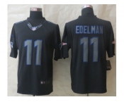 Nike New England Patriots #11 Edelman Black Jerseys[Impact Limited]