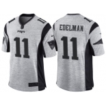 Nike New England Patriots #11 Julian Edelman 2016 Gridiron Gray II Men's NFL Limited Jersey