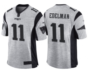 Nike New England Patriots #11 Julian Edelman 2016 Gridiron Gray II Men's NFL Limited Jersey