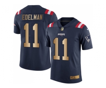 Nike New England Patriots #11 Julian Edelman Navy Blue Men's Stitched NFL Limited Gold Rush Jersey