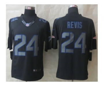 Nike New England Patriots #24 Revis Black Jerseys[Impact Limited]