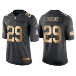 Nike New England Patriots #29 LeGarrette Blount 2016 Christmas Gold Men's NFL Limited Salute to Service Jersey