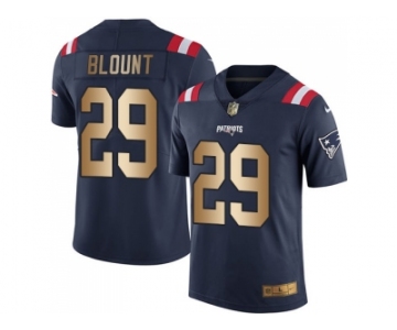 Nike New England Patriots #29 LeGarrette Blount Navy Blue Men's Stitched NFL Limited Gold Rush Jersey