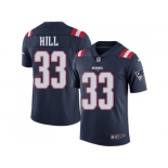 Nike New England Patriots #33 Jeremy Hill Navy Blue Men Stitched NFL Limited Rush Jersey