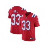 Nike New England Patriots #33 Jeremy Hill Red Alternate Men Stitched NFL Vapor Untouchable Limited Jersey