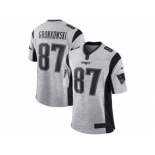 Nike New England Patriots #87 Rob Gronkowski Gray Men's Stitched NFL Limited Gridiron Gray II Jersey