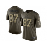 Nike New England Patriots #87 Rob Gronkowski Green Men Stitched NFL Limited 2015 Salute To Service Jersey