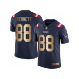 Nike New England Patriots #88 Martellus Bennett Navy Blue Men's Stitched NFL Limited Gold Rush Jersey