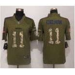 nike nfl jerseys new england patriots #11 edelman army green[nike Limited Salute To Service]