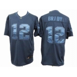 nike nfl jerseys new england patriots #12 tom brady navy blue[drenched limited]