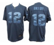 nike nfl jerseys new england patriots #12 tom brady navy blue[drenched limited]