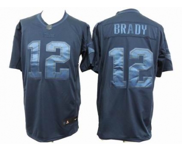 nike nfl jerseys new england patriots #12 tom brady navy blue[drenched limited]