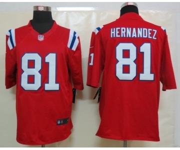 nike nfl jerseys new england patriots #81 hernandez red[nike limited]