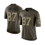 nike nfl jerseys new england patriots #87 gronkowski army green[nike Limited Salute To Service]