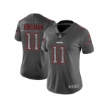 Women Nike New England Patriots #11 Julian Edelman Gray Static NFL Vapor Untouchable Limited Jersey