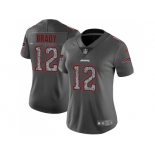 Women Nike New England Patriots #12 Tom Brady Gray Static NFL Vapor Untouchable Limited Jersey