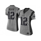 Women Nike New England Patriots #12 Tom Brady Gray Stitched Gridiron