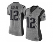 Women Nike New England Patriots #12 Tom Brady Gray Stitched Gridiron