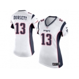 Women Nike New England Patriots #13 Phillip Dorsett Game White NFL Jersey