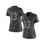 Women Nike New England Patriots #13 Phillip Dorsett Limited Black 2016 Salute to Service NFL Jersey