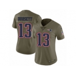 Women Nike New England Patriots #13 Phillip Dorsett Limited Olive 2017 Salute to Service NFL Jersey