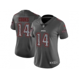 Women Nike New England Patriots #14 Brandin Cooks Gray Static NFL Vapor Untouchable Limited Jersey