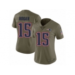 Women Nike New England Patriots #15 Chris Hogan Limited Olive 2017 Salute to Service NFL Jersey