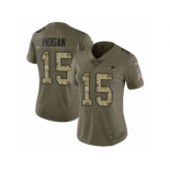 Women Nike New England Patriots #15 Chris Hogan Limited Olive Camo 2017 Salute to Service NFL Jersey