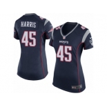 Women Nike New England Patriots #45 David Harris Game Navy Blue Team Color NFL Jersey