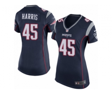 Women Nike New England Patriots #45 David Harris Game Navy Blue Team Color NFL Jersey