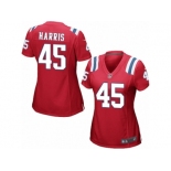 Women Nike New England Patriots #45 David Harris Game Red Alternate NFL Jersey