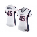 Women Nike New England Patriots #45 David Harris Game White NFL Jersey