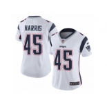 Women Nike New England Patriots #45 David Harris White Vapor Untouchable Limited Player NFL Jersey