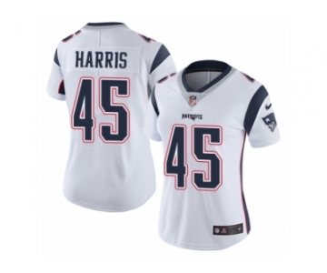 Women Nike New England Patriots #45 David Harris White Vapor Untouchable Limited Player NFL Jersey