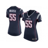 Women Nike New England Patriots #55 Cassius Marsh Game Navy Blue Team Color NFL Jersey