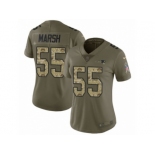 Women Nike New England Patriots #55 Cassius Marsh Limited Olive Camo 2017 Salute to Service NFL Jersey