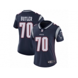 Women Nike New England Patriots #70 Adam Butler Navy Blue Team Color Vapor Untouchable Limited Player NFL Jersey