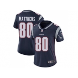 Women Nike New England Patriots #80 Jordan Matthews Navy Blue Team Color Stitched NFL Vapor Untouchable Limited Jersey