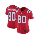 Women Nike New England Patriots #80 Jordan Matthews Red Alternate Stitched NFL Vapor Untouchable Limited Jersey