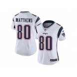 Women Nike New England Patriots #80 Jordan Matthews White Stitched NFL Vapor Untouchable Limited Jersey