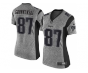 Women Nike New England Patriots #87 Rob Gronkowski Gray Stitched Gridiron