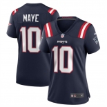 Women's New England Patriots #10 Drake Maye 2024 Draft Navy Football Stitched Jersey