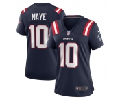 Women's New England Patriots #10 Drake Maye 2024 Draft Navy Football Stitched Jersey