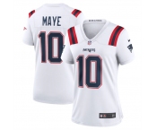 Women's New England Patriots #10 Drake Maye 2024 Draft White Football Stitched Jersey