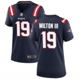 Women's New England Patriots #19 Joe Milton III 2024 Navy Stitched Jersey