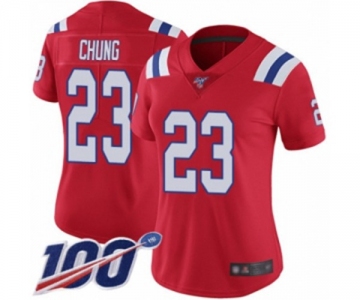 Women's New England Patriots #23 Patrick Chung Red Alternate Vapor Untouchable Limited Player 100th Season Football Jersey