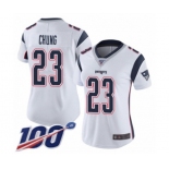 Women's New England Patriots #23 Patrick Chung White Vapor Untouchable Limited Player 100th Season Football Jersey